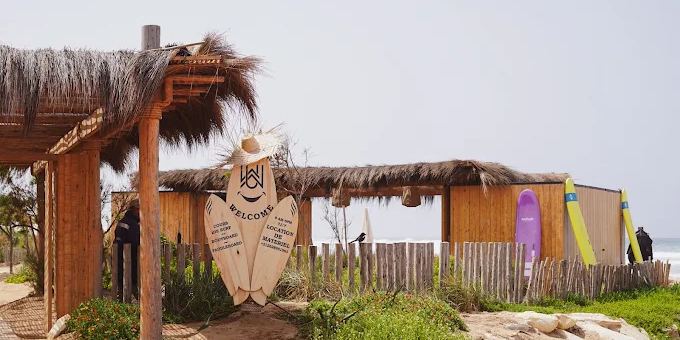 The Wave Rise surf school at the Nautical Base, Agadir